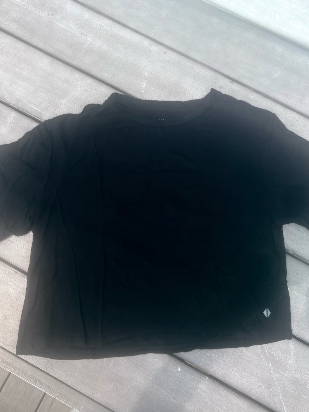Black Cropped Tee - Tavi Noir